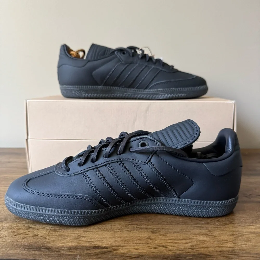 ADIDAS HUMAN RACE SAMBA LOW TOP SNEAKERS NIGHT GREY MENS SIZE 4.5 WOMENS 5.5 NWB - Picture 4 of 12